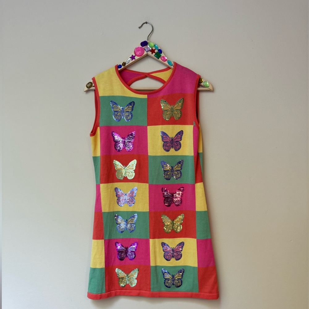 QUEEN OF SPARKLES QOS Colorful Butterfly Print Dress - Picture 7 of 11